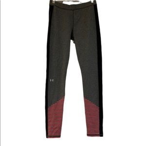Under Armour gray pink cotton workout leggings